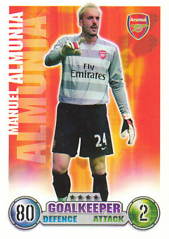 Manuel Almunia Arsenal 2007/08 Topps Match Attax Update #2